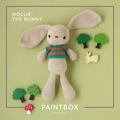 Mollie The Bunny - Free Toy Crochet Pattern  For Boys & Girls in Paintbox Yarns Cotton Aran by Paintbox Yarns