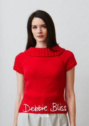 Bridgitte Sweater - Knitting Pattern For Women in Debbie Bliss Sita - Downloadable PDF