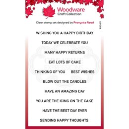 Woodware Clear Singles Birthday Strips Stamp 4in x 6in