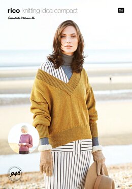 Ladies Sweaters in Rico Essentials Merino DK - 946 - Downloadable PDF