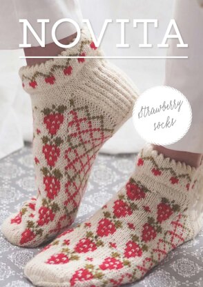 Strawberry Socks in Novita Venla - Downloadable PDF