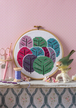 Hawthorn Handmade Spring Trees Cross Stitch Kit - 16cm in diameter