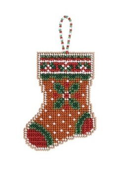 Mill Hill Gingerbread Stocking Cross Stitch Kit - 2.5in x 3.25in