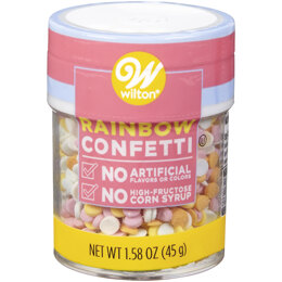 Wilton Naturally Flavored Rainbow Confetti Sprinkles, 1.58 oz.