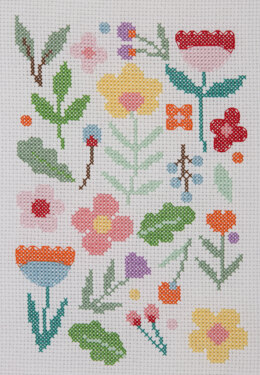 Anchor Starter: Maggie Magoo Scatter Floral Cross Stitch Kit