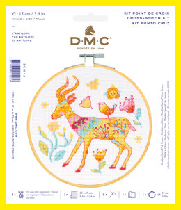 DMC Antelope Cross Stitch Kit - 9.8 x 9.8 in (25 x 25 cm)