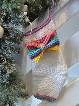 Rainbow Christmas stocking