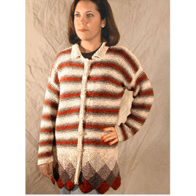 Stripes Squares Jacket in Knit One Crochet Too 2nd Time Cotton - 1114