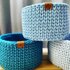Knitted Look Crochet Basket