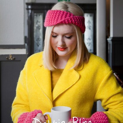 "Annabel Headband & Handwraps" - Headband Knitting Pattern For Women in Debbie Bliss Roma - DBS023