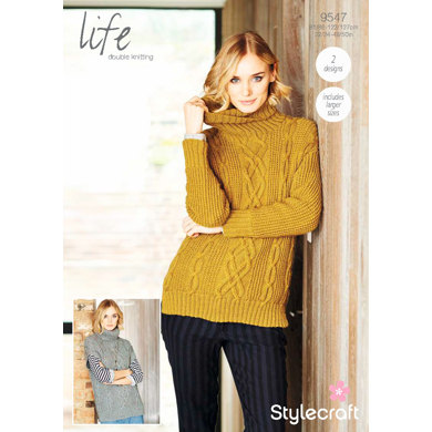 Sweaters in Stylecraft Life DK - 9547 - Downloadable PDF