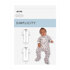 Simplicity Infants' Bunting & Jumpsuit S9195 - Paper Pattern, Size A (XXS-XS-S-M-L)