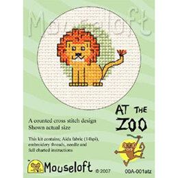 Mouseloft At the Zoo Lion Cross Stitch Kit - 64mm