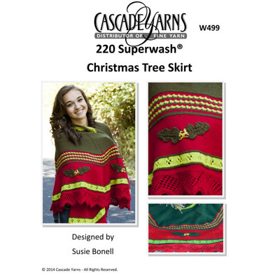 Christmas Tree Skirt in Cascade 220 Superwash - W499