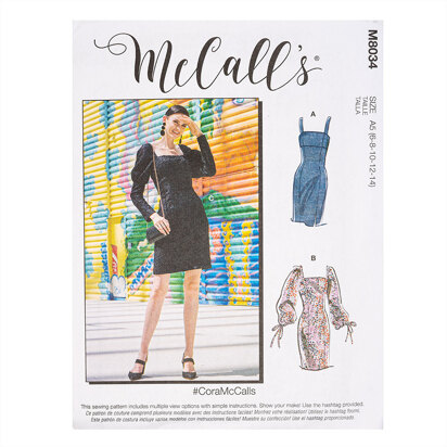 McCall's #CoraMcCalls - Misses'/Misses' Petite Dresses M8034 - Sewing Pattern