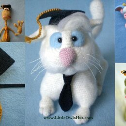 019 Graduation hat and tie for Amigurumi toys