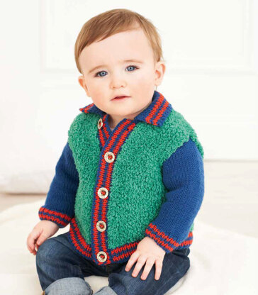 Cardigan and Hoodie in Rico Baby Classic DK and Baby Teddy Aran - 203