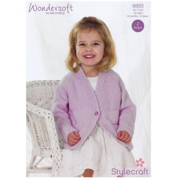 Girl's cardigans in Stylecraft Wondersoft DK - 8893