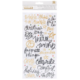 Vicki Boutin Warm Wishes Collection - Christmas - Thickers Phrases in Champagne Gold Foil Accents