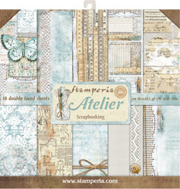 Stamperia Intl Stamperia Double-Sided Paper Pad 12"X12" 10/Pkg - Atelier, 10 Designs/1 Each