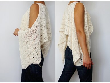 Open Shoulder Cropped Sweater