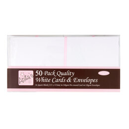Anitas Square Cards/Envelopes 135x135mm (50pk)