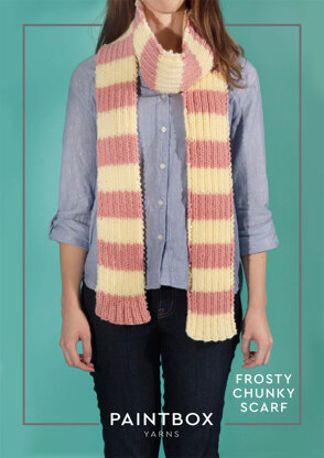 "Frosty Chunky Scarf" - Scarf Knitting Pattern in Paintbox Yarns Simply Chunky - Chunky-Acc-004