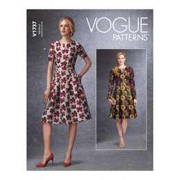 Vogue Misses' Fit-And-Flare Dresses with Waistband and Pockets V1737 - Sewing Pattern