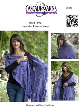 Lavender Reverie Wrap in Cascade Ultra Pima - DK248