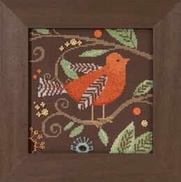 Mill Hill Orange Bird Cross Stitch Kit - 13.97cm x 13.97cm