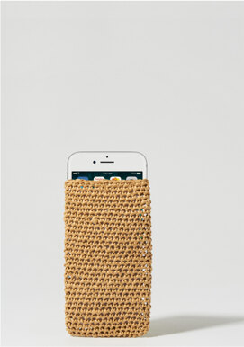 Speechless Phone Case in Wool and the Gang Ra-Ra-Rafia - Downloadable PDF