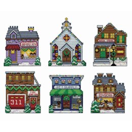 Design Works Winter Village Ornaments Cross Stitch Kit - 9cm x 10cm
