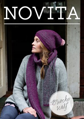 Brioche Scarf in Novita Nordic Wool - Downloadable PDF