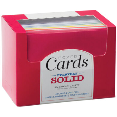 American Crafts A2 Cards W/Envelopes (4.375"X5.75") 40/Box - Everyday Solid