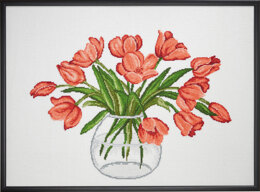 Permin Tulips Cross Stitch Kit - 58 x 42 cm