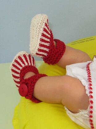Baby Vertical Stripe Ankle Strap Sandals