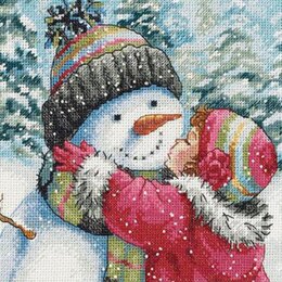 Dimensions A Kiss for Snowman Cross Stitch Kit
