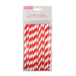 Culpitt Candy Striped Cake Pop Straws - 25 Pieces
