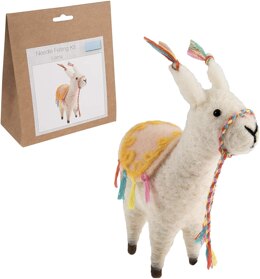 Trimits Needle Felting Kit: Llama - 12.5 x 14cm