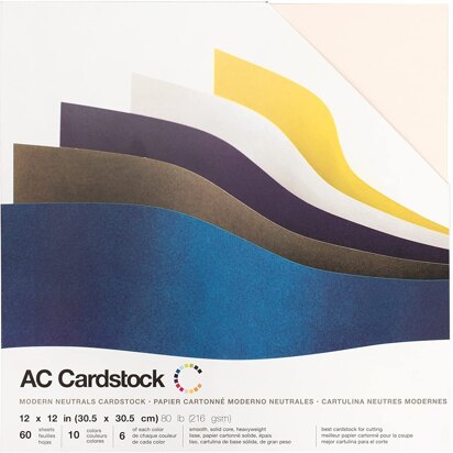 American Crafts Cardstock 12 x 12 Smooth Jewel Tones (60 Piece)