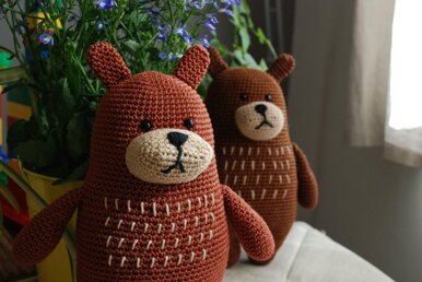 Blaise the big brown bear crochet pattern