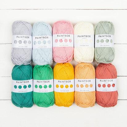 Paintbox Yarns Cotton Aran 10 Ball Color Pack