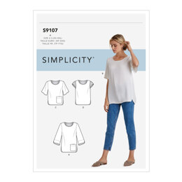 Simplicity Misses' Tops With Sleeve & Length Variation S9107 - Sewing Pattern