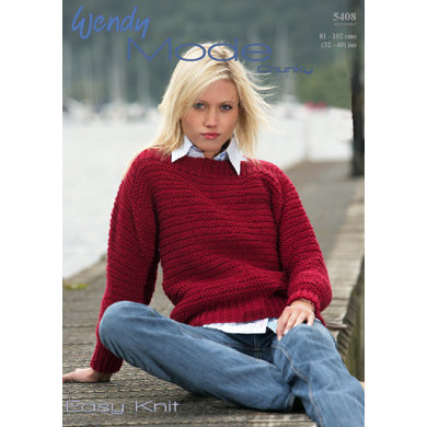 Easy Knit Sweater in Wendy Mode Chunky - 5408