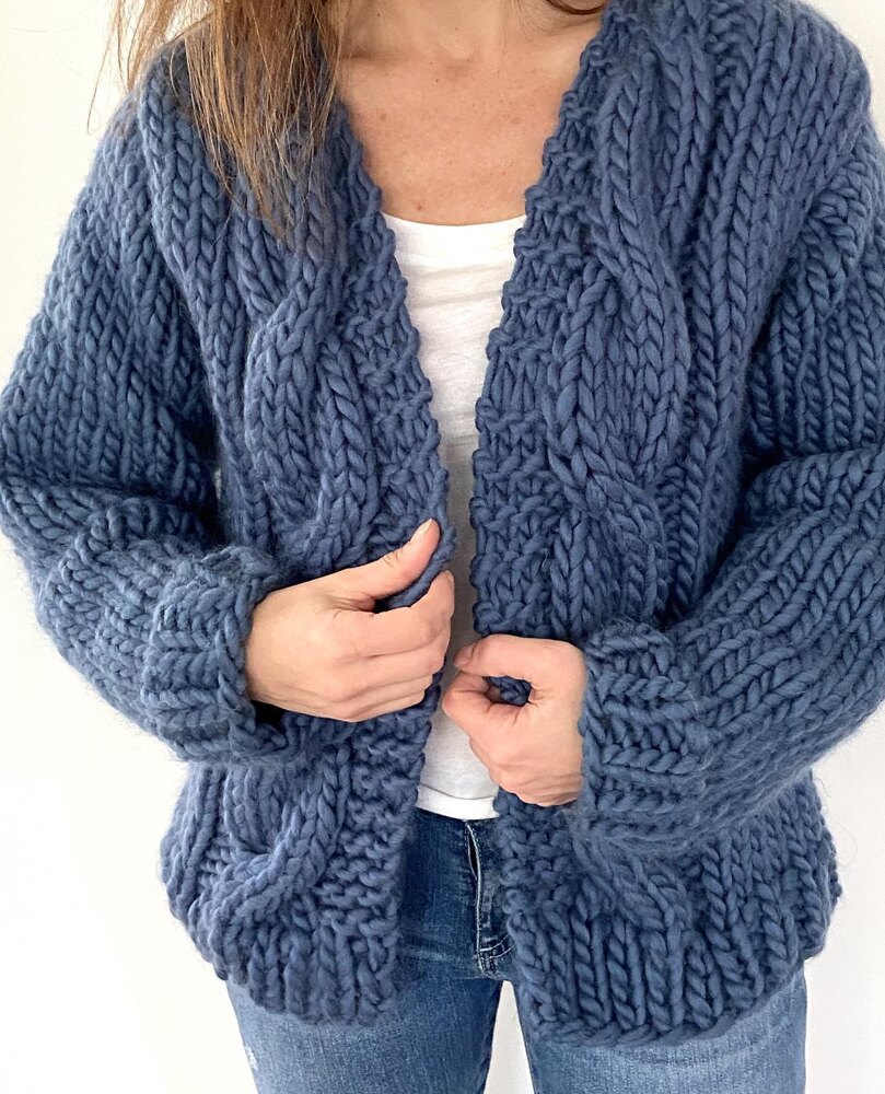 Chunky Cable Cardigan Knitting pattern by Vanessa cayton | LoveCrafts