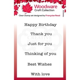 Woodware Clear Singles Mini Greetings Stamp 2.6in x 1.7in