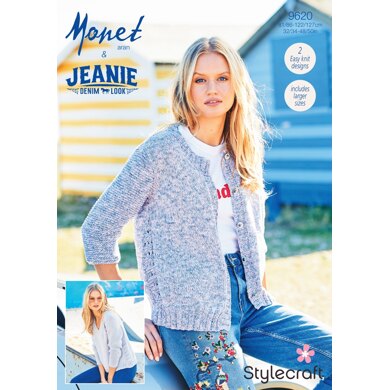Jumper and Cardigan in Stylecraft Monet & Jeanie - 9620 - Downloadable PDF