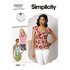 Simplicity Misses' Sweetheart-Neckline Blouses S9287 - Paper Pattern, Size AX5(4-6-8-10-12)