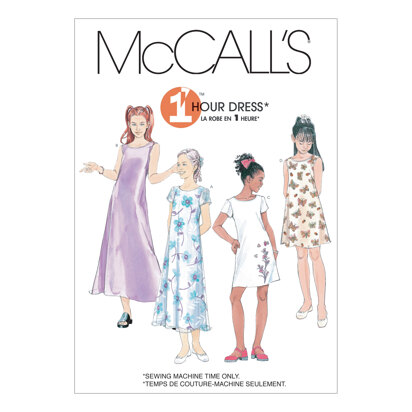 McCall's Girls' Dresses In 2 Lengths M6098 - Sewing Pattern