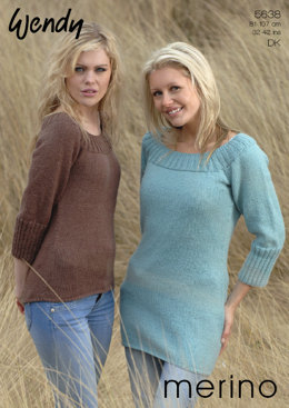 Bell Sleeve Dress and Sweater in Wendy Merino DK - 5638